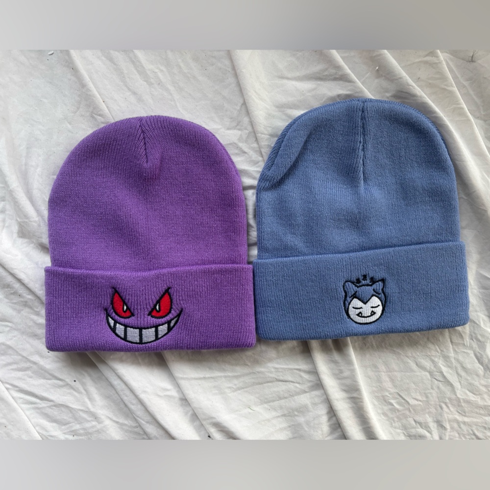 Pokemon beanie bundle set purple gengar and blue snorlax both brand new